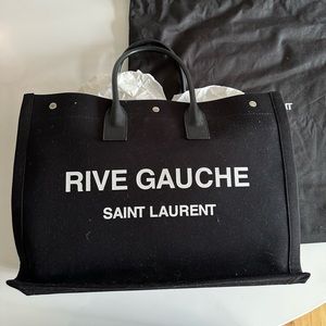 YSL Saint Laurent Rive Gauche Tote Black Large